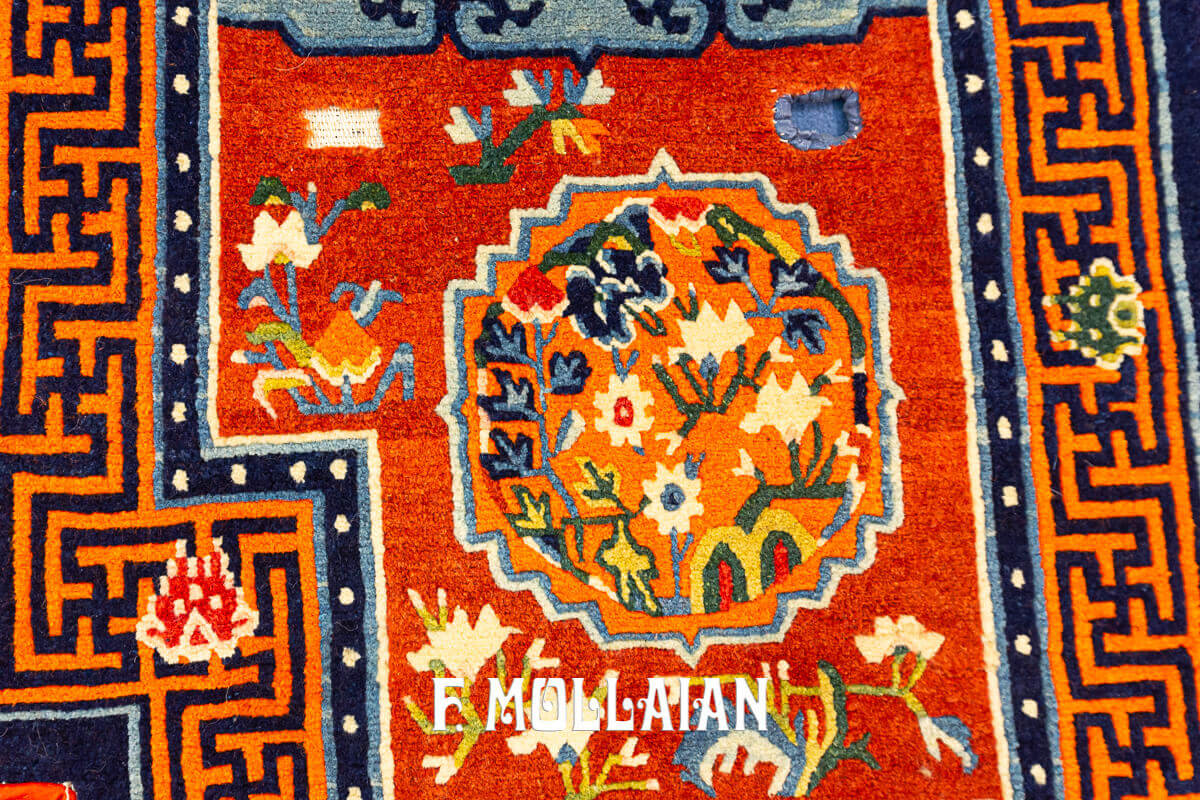 Tappeto Antico decorativo Tibetanoo con copertura per cavallo da sella n°:359076